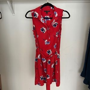 Banana republic collared sleeveless floral dress